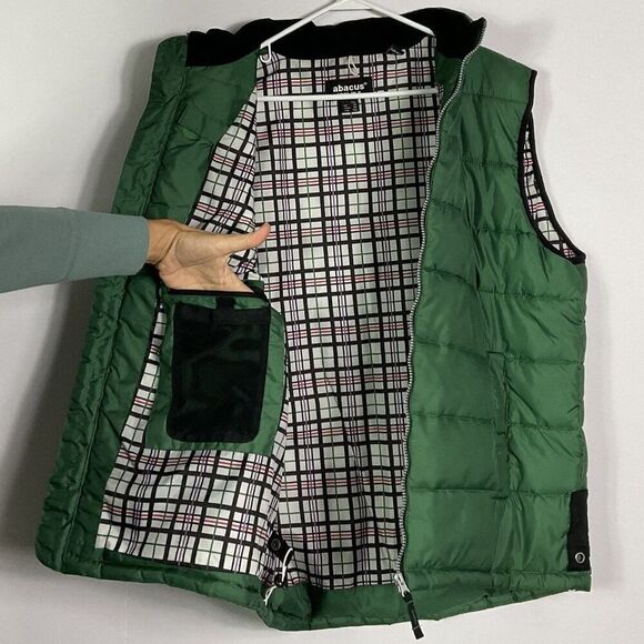 abacus Men's Golf Vest, size XXL, Pockets, Full Zip, 100% Polyester, Green - Picture 4 of 16
